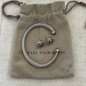 David Yurman bracelet and earrings